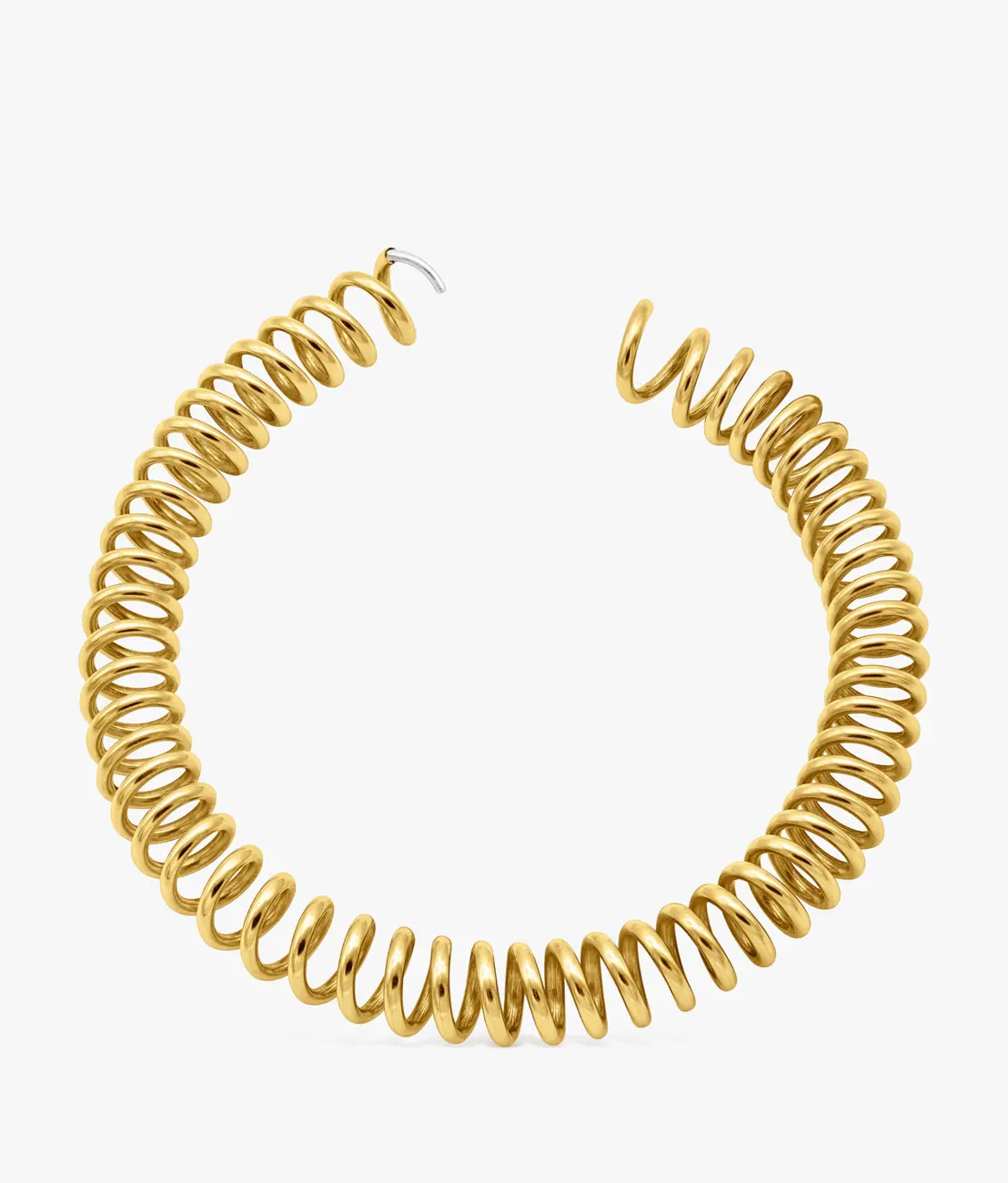 A gold choker coiled like a spring · Jewellery photography, TimeLäB Studio Barcelona