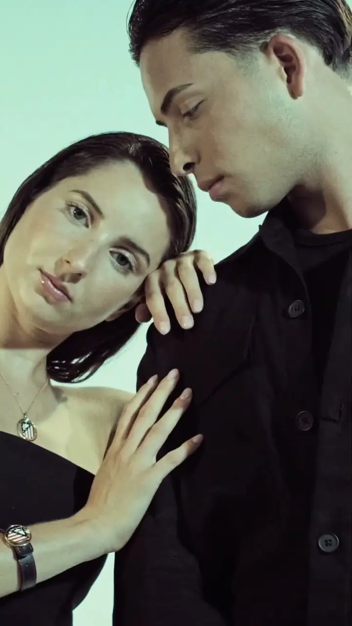 Enamelled pieces on two models