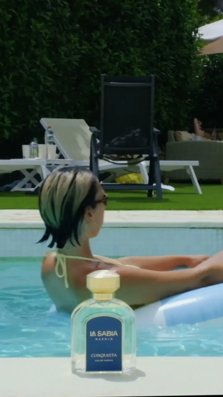 Summer by the pool, with the product in frame